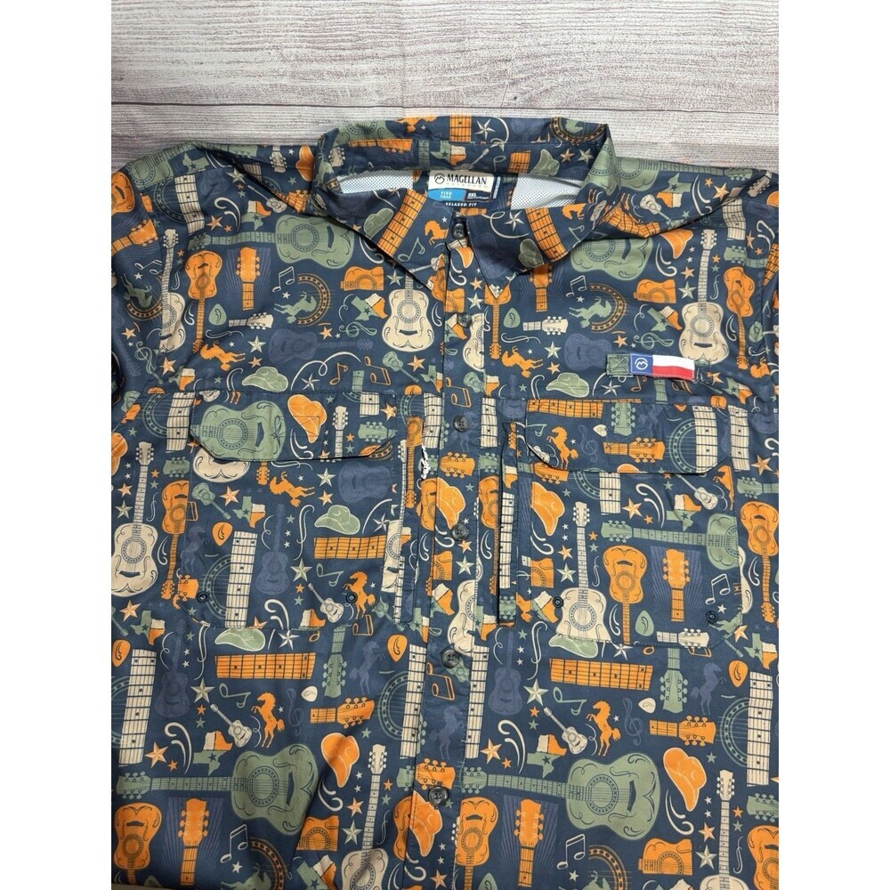 MAGELLAN Fishing Shirt Sz 2XL Academy GREEN - Picture 8 of 13